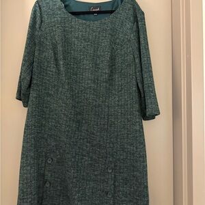 Green Textured Dress